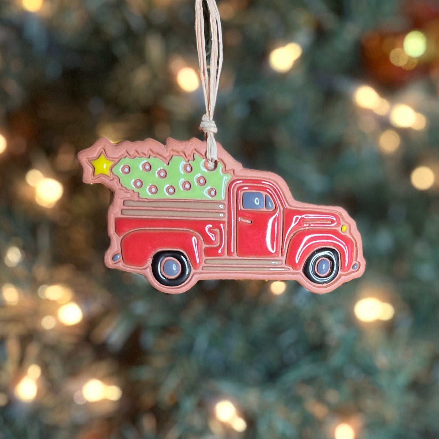 Christmas Tree Truck Ornament (color variations)