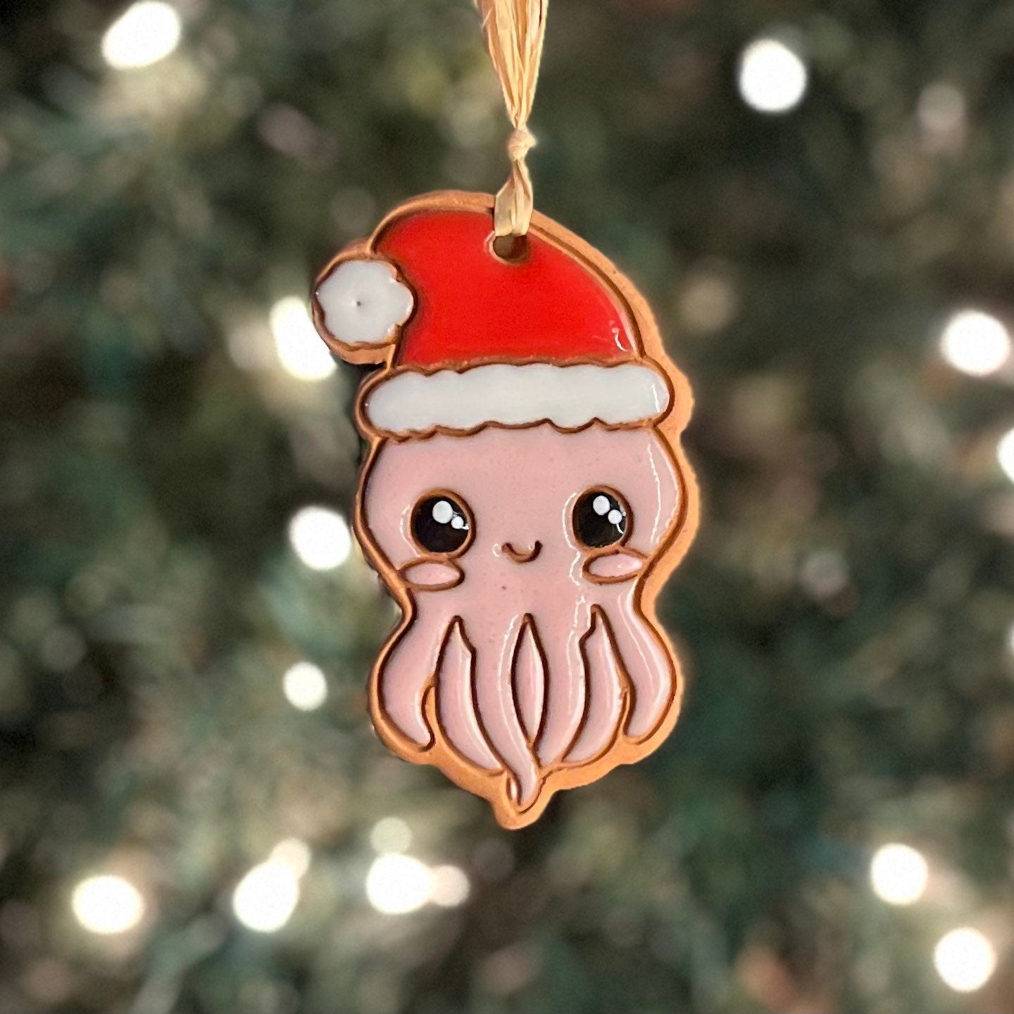 Christmas Octopus Ornament (color variations)