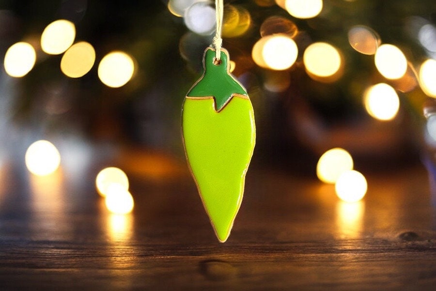 Green Chile Pepper Ornament
