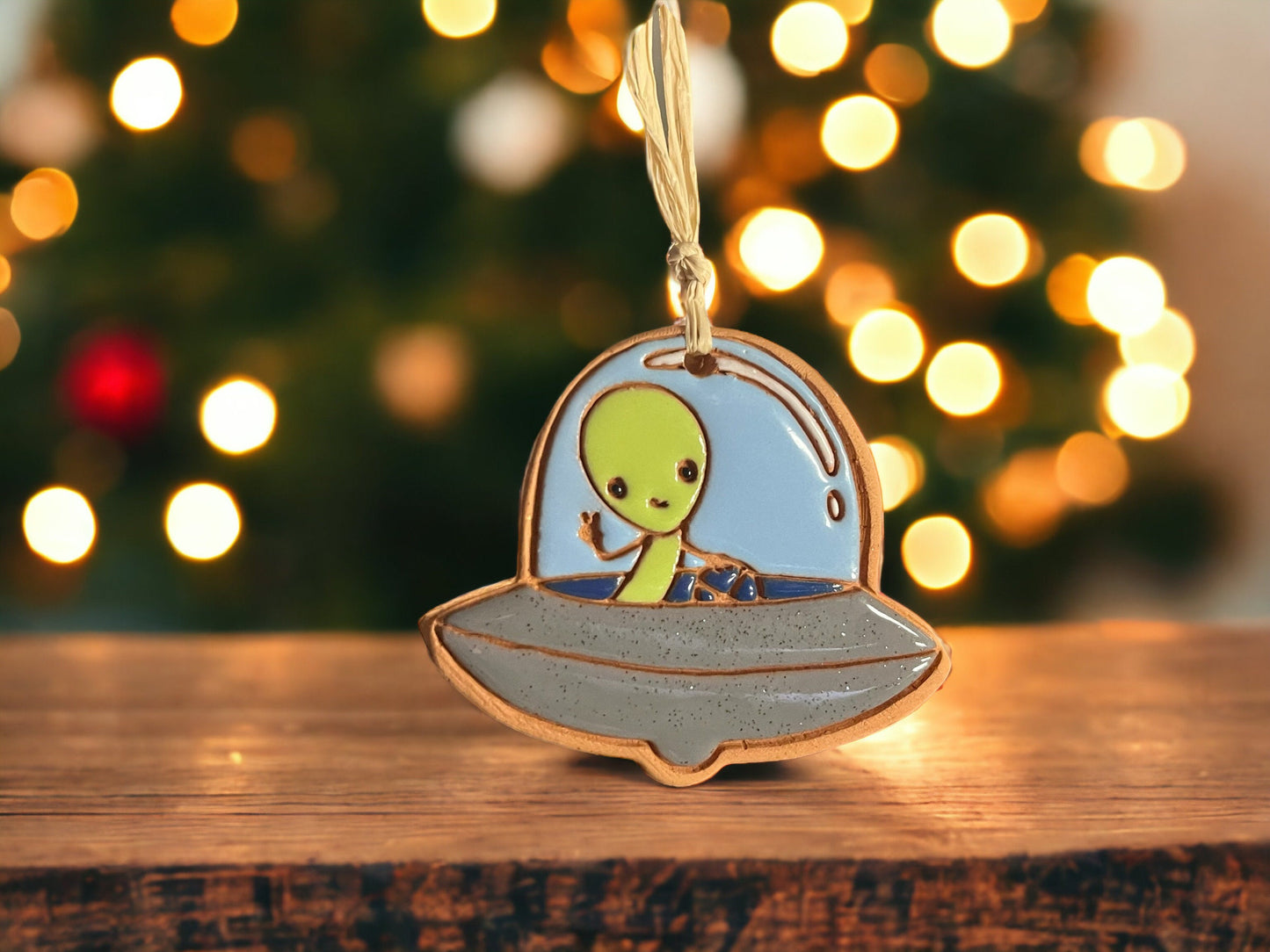 UFO Alien Ornament (color variations)