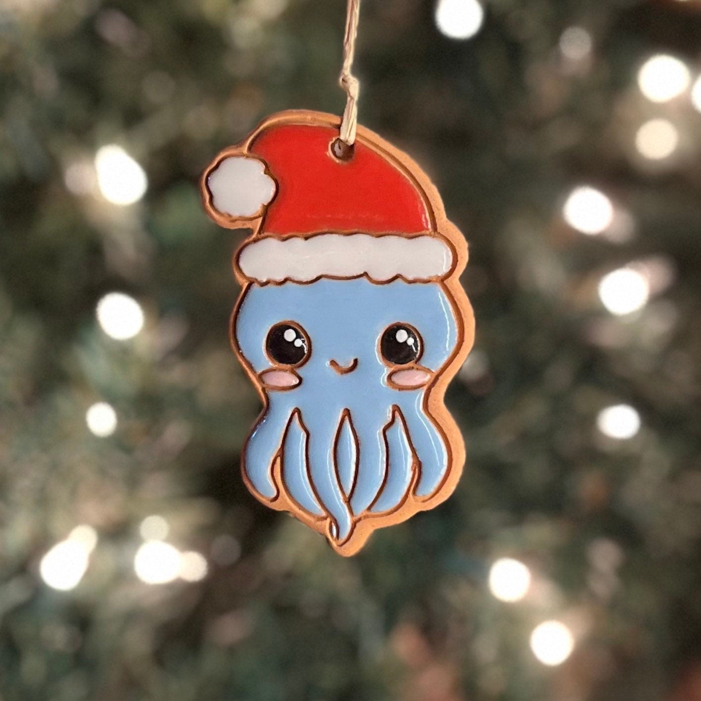 Christmas Octopus Ornament (color variations)