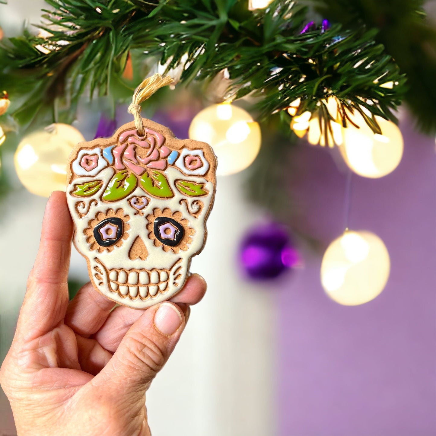 Sugar Skull Ornament (color variations)