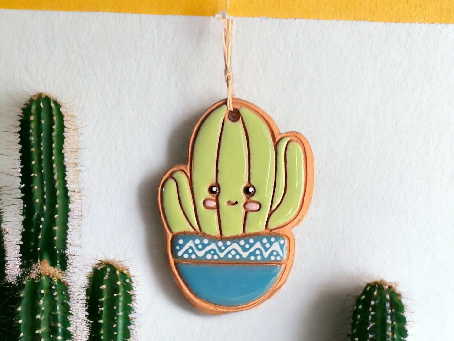 Happy Cactus Ornament